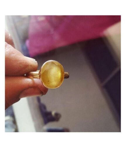 Yellow Sapphire Ring With 100 SDL099961765 2 c5e5a