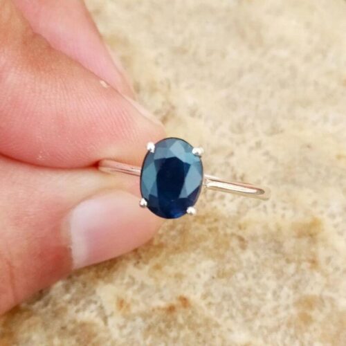 natural blue sapphire gemstone ring 1