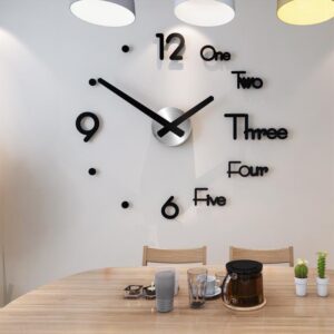 5 2019 Free Shipping Diy Large Wall Clock Modern Design 3D Wall Sticker Clock Silent Home Decor 480x480@2x